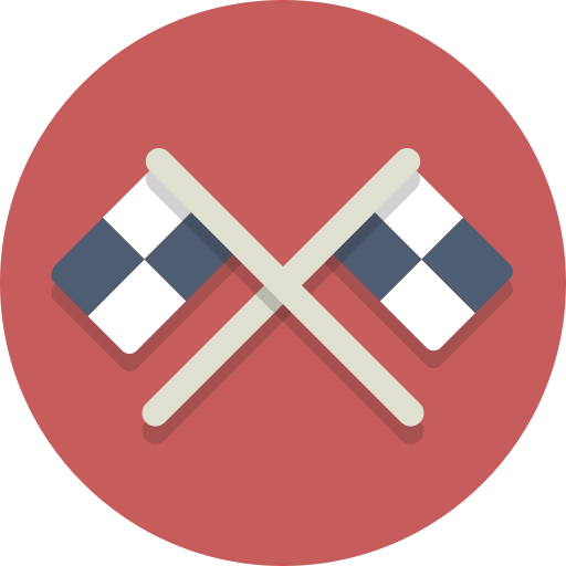 Checkered flags, flags, racing flags icon